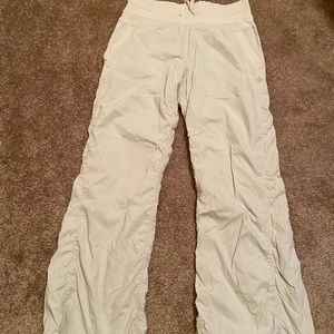 Lululemon dance studio pants, lined, size 6. Hemmed! Inseam - see pics.